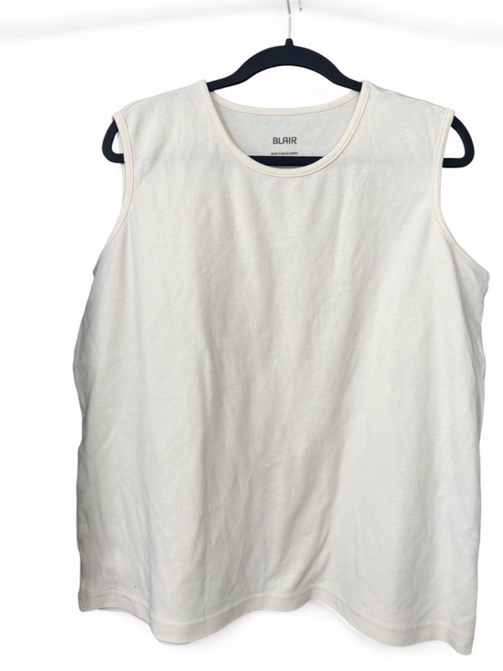 Blair Women's Ivory Crewneck Sleeveless Tank Top